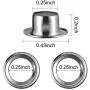 Pangda Grommet Tool Kit, Grommet Setting Tool and 100 Sets Grommets Eyelets with Storage Box (1/4 Inch Inside Diameter, Silver)