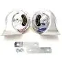 Viping Car Horn Electric Horn 115DB Truck Horn Air Horn Silver Double Tone Electric Snail Horn Waterproof Horn High Tone and Low Tone Horn with Metal bracketfor Any 12V Moto Vans Ship car Truck etc