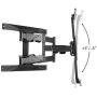 Mountio Heavy Duty Full Motion Articulating Tilt Swivel TV Wall Mount Extension Universal Bracket for 40-70 Flat Screen LED OLED QLED Televisions