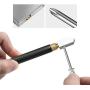 Glass Cutter Tool Set 2mm-20mm Pencil Style Oil Feed Carbide Tip with 2 Bonus Blades and Screwdriver