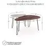 Nathan James Bodhi Mid-Century Nesting Coffee Table Set of 2, Stacking Side or End for Living Room with Faux Carrara Marble, Wood Finish and Black Metal Legs, White/Walnut Nathan James Bodhi Mid-Century Nesting Coffee Table Set of 2, Stacking Side or End for Living Room with Faux Carrara Marble, Wood Finish and Black Metal Legs, White/Walnut