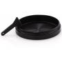 DCOU New Design Premium Zinc Alloy Herb Grinder 2.2 Inches 4 Piece Metal Grinder with Pollen Catcher with Carved Flower (Black)