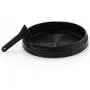 DCOU New Design Premium Zinc Alloy Herb Grinder 2.2 Inches 4 Piece Metal Grinder with Pollen Catcher with Carved Flower (Black)