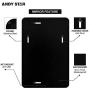 ANDY STAR Wall Mirror for Bathroom, 24x36 Inch Black Bathroom Mirror, Stainless Steel Metal Frame with Rounded Corner, Rectangle Glass Panel Wall Mounted Mirror Decorative for Bathroom