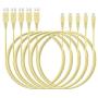 iPhone Charger Cable 6ft 5Pack,iPhone Cable 6 Foot Ailawuu iPhone Cord Sync USB Fast Charging Compatible with iPhone 11/11 Pro/Pro Max/X/XS Max/XR/8/8 Plus/7/7 Plus/iPad/iPod (Yellow)