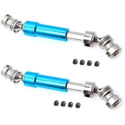 REhobby 2PCS Alloy Rear Center Drive Shaft Transmission Shaft for Wltoys 1/12 12428 12423 FY03 12628 RC Rock Crawler Car (Blue)