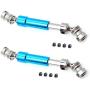REhobby 2PCS Alloy Rear Center Drive Shaft Transmission Shaft for Wltoys 1/12 12428 12423 FY03 12628 RC Rock Crawler Car (Blue)