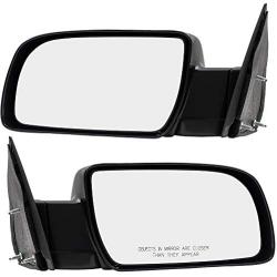 Pair Set Manual Side View Mirrors w/Metal Bases Replacement for 88-00 C/K Pickup Truck 15764759 15764760