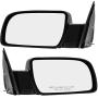 Pair Set Manual Side View Mirrors w/Metal Bases Replacement for 88-00 C/K Pickup Truck 15764759 15764760