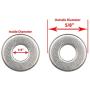 1/4'' Stainless Flat Washer, 5/8'' Outside Diameter (100 Pack)- Choose Size, by Bolt Dropper, 18-8 (304) Stainless Steel