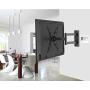 PERLESMITH TV Wall Mount for Most 26-55 Inch Flat Curved TVs with Swivels, Tilts & Extends 19.5 Inch - Wall Mount TV Bracket VESA 400x400 Fits LED, LCD, OLED, 4K TVs Up to 88 lbs, Black (PSMFK1)