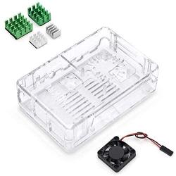 Aukru Raspberry Pi 4 Case with Fan, Raspberry Pi 4 Heatsink for Raspberry pi 4 Model B