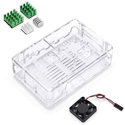 Aukru Raspberry Pi 4 Case with Fan, Raspberry Pi 4 Heatsink for Raspberry pi 4 Model B