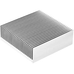 uxcell Electronics Cooler Heatsink for LED and Power Silver 80 x 80 x 27 mm