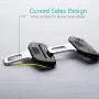 TUPOLIM Seat Belt Clip,Curved Sides Design,2 Pack,Universal Car Seat Belt Buckle Auto Metal Clip (Black)