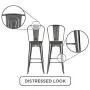 DHP Luxor 30'' Wood Seat, Set of 2 Bar Stool, Antique Gun Metal DHP Luxor 30'' Wood Seat, Set of 2 Bar Stool, Antique Gun Metal