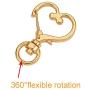 WANDIC Heart Shape Clasp, 50 Pcs Metal Lobster Claw Clasps Swivel Snap Hook for Keychains, Bags, Jewelry Making