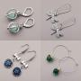 80pcs Stainless Steel Dangle Open V Shape Hoop Earrings Hooks Findings for DIY Jewellery Making Earrings Findings (10688)