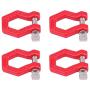 Dilwe RC Car Trailer Buckle, 4 Pcs Metal Tow Shackle Rescue Lock Catch for RC Climbing Crawler Car Accessory Parts