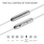 Acode In-Ear Earbuds Earphones Headphones, 3.5mm Metal Housing Magnetic Best Wired Bass Stereo Headset Built-in Mic/Hands-free/Volume Control+Carrying Case+3 Pairs EarBuds (S/M/L) (Silver)