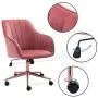 Duhome Home Office Chair Computer Desk Chair Armchair Task Chair Velvet Upholstered Chair Height Adjustable Comfortable Stool Swivel Rolling Chair with Rose Gold Metal Base for Office Study Pink Duhome Home Office Chair Computer Desk Chair Armchair Task Chair Velvet Upholstered Chair Height Adjustable Comfortable Stool Swivel Rolling Chair with Rose Gold Metal Base for Office Study Pink