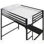 DHP Miles Metal Full Loft Bed with Desk, Black DHP Miles Metal Full Loft Bed with Desk, Black