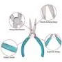 Anezus 4Pcs Jewelry Pliers Tool Set Includes Needle Nose Pliers, Round Nose Pliers, Wire Cutters and Bent Nose Pliers for Jewelry Beading Repair Making Supplies