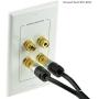 Mediabridge Speaker Wall Plate w/Binding Posts (1 Pair) - Limited TIME Offer: Free Low Voltage Metal Mounting Bracket (1-Gang) - Binding Post 2-Piece Inset Wall Plate for 1 Speaker (Part# WP1-BPX1)