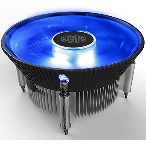 Cooler Master i70C Copper Core CPU Cooler 12cm LED Blue Light Quiet Cooling Fan for Intel 1156 1155 1151 1150 CPU Radiator 120mm PC Fan.