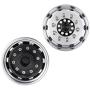 Que-T 2pcs Metal Front Wheel Hubs Rims for 1/14 Tamiya Tractor Climbing Trailer RC Car Upgrade Parts