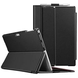 Fintie Case for Microsoft Surface Pro 7 Compatible with Surface Pro 6 / Surface Pro 5 12.3 Inch Tablet, Hard Shell Slim Portfolio Cover Work with Type Cover Keyboard, Black