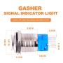 Gasher 5pcs 16mm/0.63inch Metal Momentary Stainless Push Button Switch for Car RV Truck Boat with 12V LED Light Green Yellow Red Blue White