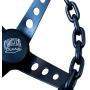 11'' Black Chain Steering Wheel 4-Spoke with Engraved Horn Button-3 Hole