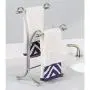 mDesign Decorative Metal Towel Holder Stand for Bathroom Vanity Countertops to Display and Store Small Guest Towels or Washcloths, 2 Tiers - 13.6'' High - Stone Gray mDesign Decorative Metal Towel Holder Stand for Bathroom Vanity Countertops to Display and Store Small Guest Towels or Washcloths, 2 Tiers - 13.6'' High - Stone Gray