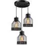 Industrial Pendant Lighting Licperron E26 Base Edison Metal Caged Vintage Hanging Pendant 3-Lights Rustic Pendant Light Fixture for Kitchen Dining Room Bar Hotel Industrial Pendant Lighting Licperron E26 Base Edison Metal Caged Vintage Hanging Pendant 3-Lights Rustic Pendant Light Fixture for Kitchen Dining Room Bar Hotel