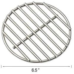 6.5'' BBQ High Heat Stainless Steel Charcoal Fire Grate Fits for Medium Big Green Egg Fire Grate and Kamado Joe Grill Parts Charcoal Grate Replacement Accessories (6 1/2”)