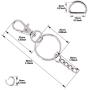 Swpeet 150Pcs Lobster Claw Clasps, Including 30Pcs Key Chain Hooks and 30Pcs D Ring, 30Pcs Key Rings and 30Pcs Extender Chain with 30 Pcs Open Jump Rings