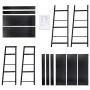 HIMIMI 5 Shelf Ladder Bookcase, Industrial Bookshelf Wood and Metal Bookshelves, Plant Flower Stand Rack Book Rack Storage Shelves for Home Decor HIMIMI 5 Shelf Ladder Bookcase, Industrial Bookshelf Wood and Metal Bookshelves, Plant Flower Stand Rack Book Rack Storage Shelves for Home Decor