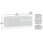 Sauder Boulevard Café Credenza, For TVs up to 60'', Black finish