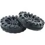 EUDAX 30mmx8mm Plastic Roll 2mm Dia Shaft Toys Wheel and 2mmx100mm STEM Shaft Round Rod Axles for DIY Toy RC Car Truck Boat Helicopter Model Part (Black, 100pcs)