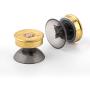 Metal Bullet Buttons for Xbox One Controller, Replacement Parts Bullet Thumbsticks Analog Joystick & A B X Y Buttons Set Mod Kits for Xb1 Controller with Installation Tools(Retro Design-Gold)