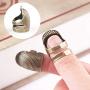 Juland 4 Pieces Sewing Thimble Retro Handwork Finger Shield Protector Adjustable Metal Copper Ring Fingertip Thimble Embroidery Needlework Pin Needles Sewing Quilting Craft DIY Tools