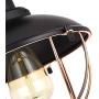 Pauwer Vintage Semi Flush Mount Ceiling Light Industrial Metal Cage Ceiling Light Fixture Farmhouse Close to Ceiling Light Fixture Black for Hallway Kitchen Garage Bathroom