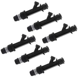 ROADFAR Fuel Injectors Parts, 2 Hole Engine Fuel Injector Kits Fit for Buick Century for Chevy for Impala Malibu Monte Carlo,Pontiac Aztek Grand Am Grand Prix,Oldsmobile Alero 25323971,Set of 6