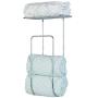 mDesign Modern Decorative Metal Wall Mount Towel Rack Holder Organizer with Shelf for Storage of Bathroom Towels, Washcloths, Hand Towels - Large - Chrome