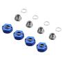 Upgrade Aluminum Hex Wheel Hubs 12mm w/Axle Pins Nuts Washers Set for 1/10 Traxxas 2WD Slash Stampede Rustler Replace 3654 1654 Blue-Anodized