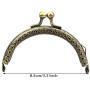MISAZ 10 Pieces Coin Purse Clasp, Metal Purse Frame Making Kiss Lock Clutch Bag Handle Handbag Accessories for Women Girl, 8.5cm/3.3Inch