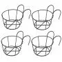 4 Pack Hanging Railing Planters Flower Pot Holders Plant Iron Racks Fence Metal Potted Stand Mounted Balcony Round Plant Baskets Shelf Container Box for Indoor&Outdoor Use-Black,Garden Steel Pots,6.3'' 4 Pack Hanging Railing Planters Flower Pot Holders Plant Iron Racks Fence Metal Potted Stand Mounted Balcony Round Plant Baskets Shelf Container Box for Indoor&Outdoor Use-Black,Garden Steel Pots,6.3''