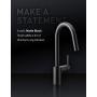 Moen 3942BL Deck Mounted Kitchen Soap Dispenser with Above the Sink Refillable Bottle, 1.125, Black