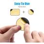 WixGear Metal Plates (8 Pack) with Adhesive for Magnetic Cradle-Less Mount - 4 Rectangle and 4 Round (Compatible with Magnetic Mounts) (Black)